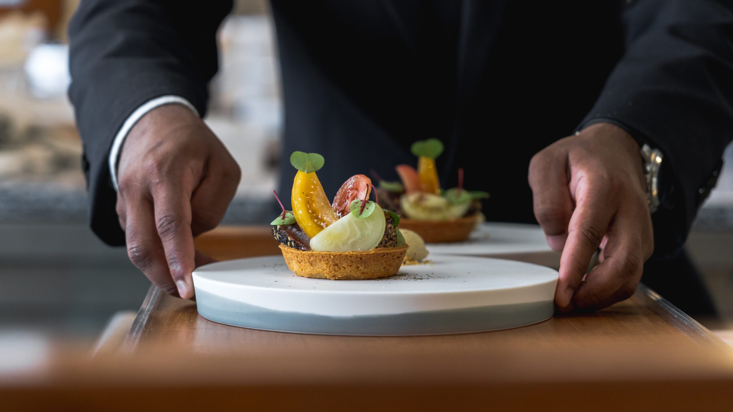 Waiter luxury hotel goldenkeys